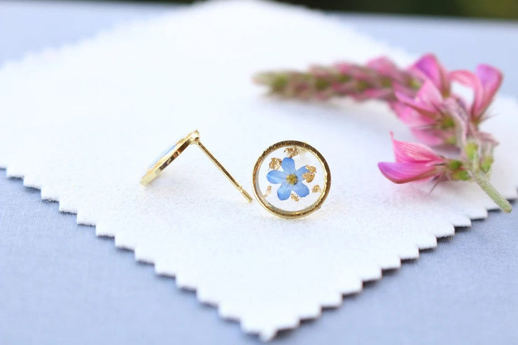 Fancy Forget-Me-Not Stud Earrings