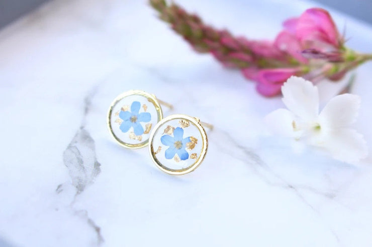 Fancy Forget-Me-Not Stud Earrings