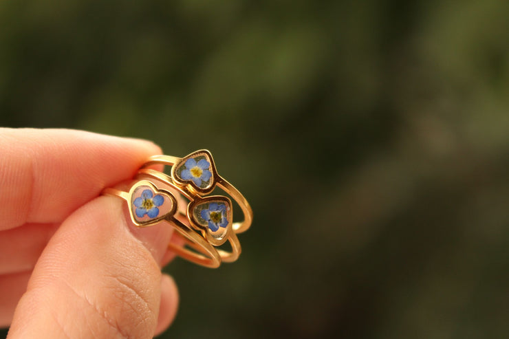 Forget-Me-Not Pressed Flower Ring