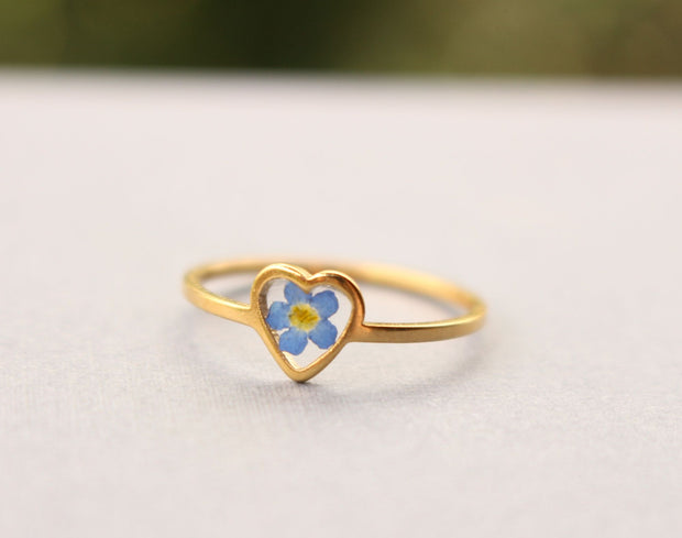 Forget-Me-Not Pressed Flower Ring